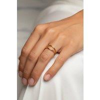 MUCHV Gold Adjustable Wave Ring - Women's Jewellery