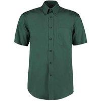 Kustom Kit Men's Oxford Short-Sleeved Formal Shirt in Bottle Green | Size: 21 inches