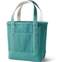 Lands' End Women's Medium Open Top Canvas Tote Bag in Teal