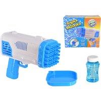 Bubble Kidz Bubble Bazooka 36 Hole Bubble Machine Gun with Solution in Blue