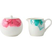 1888 collection London Boutique Premium Porcelain Cream & Sugar Set Jug & Pot Watercolour | Size: 1000L
