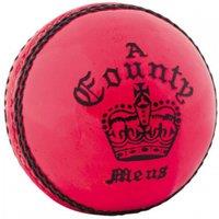 Readers County Crown Leather Cricket Ball in Pink