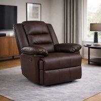 SquareBoxx Mapleton Recliner Armchair in Brown