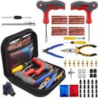 Kelvenix Car Motorcycle Van Tubeless Type Puncture Repair Kit Tire Tool