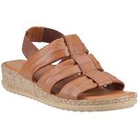 Hush Puppies Women's Eden Wide Fit Sandal in Tan | Size: 4