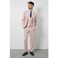 Burton Men's Light Pink Slim Fit Suit Trousers | Size: 32S