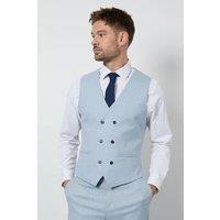 Burton Men's Light Blue Slim Fit Waistcoat | Size: Large