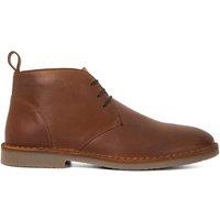Dune London Men's 'Cashed' Leather Desert Boots in Brown | Size: 8
