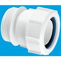 McAlpine S31M 1.25" Straight Connector BSP Male x Universal in White