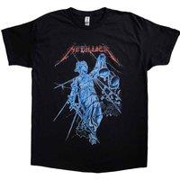 Metallica Blue Justice For All T-Shirt in Black | Size: Large