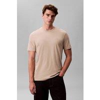 Calvin Klein Men's SS Supima Chest Emb Crewneck Tee Ancient Marble in Ecru | Size: XL