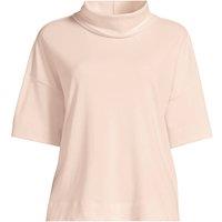 Lands' End Women's Plus Relaxed Short Sleeve Supima Cotton Polo Neck Top in Pink | Size: 24-26