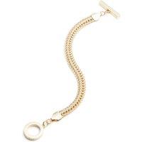 Anne Klein Jewellery Women's Flat Chain Flex Toggle Bracelet in Gold