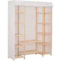 Berkfield Home Wardrobe White 135x40x170 cm Fabric | Size: 135 x 40 x 170 cm