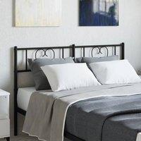 Berkfield Home Metal Headboard Black 120 cm