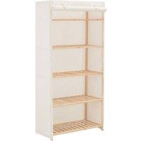 Berkfield Home Wardrobe White 79x40x170 cm Fabric | Size: 79 x 40 x 170 cm
