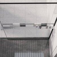 Berkfield Home Shower Shelf for Walk-in Shower Wall Chrome 115 cm Aluminium in Silver