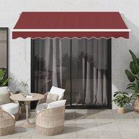 Berkfield Home Manual Retractable Awning Burgundy 300x250 cm in Black