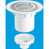 McAlpine Shower Trap Gully for Sheet Floors 110mm & 2 Outlet TSG2SS-SL-SC in White