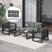 OUTSUNNY Cushion Cover Replacement Garden Rattan Patio Furniture Seat Cover in Dark Grey