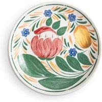 Wade Albert White Capri Set of 4 Dinner Plates w/ Vibrant Mediterranean Inspired Design, Crafted from Earthenware, Made in Stoke-on-Trent, 28cm