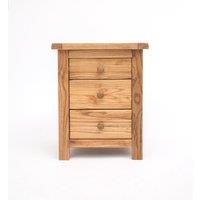 Cabinet Bits Trivento 3 Drawer Bedside Table in Natural