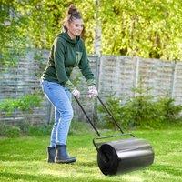 OUTSUNNY Combination Push w/ 38L Sand or Water Garden Black