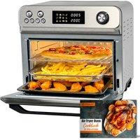 HYSapientia 24L Air Fryer Oven 10 in 1 with Rotisserie 1800W Stainless Steel in Silver