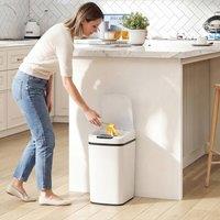 HOMCOM 12L Sensor Bin, Automatic Touchless Motion Sensor Kitchen Bin in White