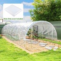 OUTSUNNY 6 X 10m UV Resistant Waterproof Plastic Polytunnel Cover, Clear