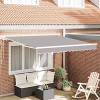 Berkfield Home Manual Retractable Awning Light Grey 300x250 cm