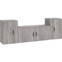 Berkfield Home 3 Piece TV Cabinet Set Grey Sonoma Engineered Wood