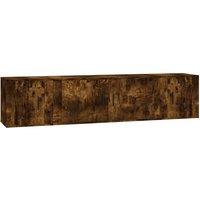 Berkfield Home 3 Piece TV Cabinet Set Smoked Oak Engineered Wood in Brown