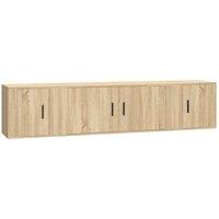 Berkfield Home 3 Piece TV Cabinet Set Sonoma Oak Engineered Wood in Brown