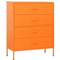 Berkfield Home Chest of Drawers Orange 80x35x101.5 cm Steel