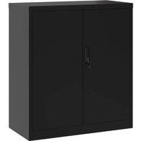 Berkfield Home File Cabinet Black 79x40x90 cm Steel | Size: 79 x 40 x 90 cm