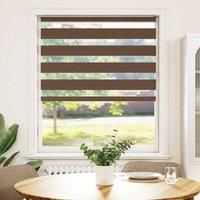 Berkfield Home Zebra Blind Brown 105x100 cm Fabric Width 100.9 cm Polyester