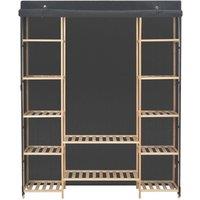 Berkfield Home Wardrobe Grey 135x40x170 cm Fabric | Size: 135 x 40 x 170 cm