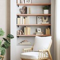 Berkfield Home Wall Shelf Light Brown 100x30x(2-4) cm Treated Solid Wood Oak