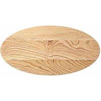 Berkfield Home Table Top 80x40x2 cm Solid Wood Oak Oval in Brown | Size: 80 x 40 x 2 cm