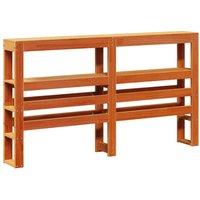 Berkfield Home Headboard with Shelves Wax Brown 150 cm Solid Wood Pine