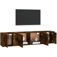 Berkfield Home Classic 3 Piece TV Cabinet Set Smoked Oak Engineered Wood in Brown
