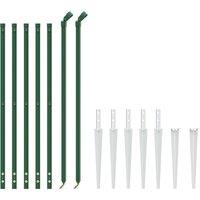 Berkfield Home Durable Wire Mesh Fence with Spike Anchors Green 1.1x10 m