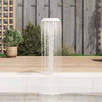 Berkfield Home Pool Fountain Stainless Steel 50x30x90 cm Silver | Size: 50 x 30 x 90 cm