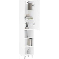 Berkfield Home Highboard White 34.5x34x180 cm Engineered Wood