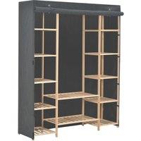 Berkfield Home Wardrobe Grey 135x40x170 cm Fabric | Size: 135 x 40 x 170 cm