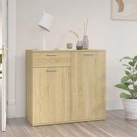 Berkfield Home Sideboard Sonoma Oak 80x36x75 cm Engineered Wood in Brown | Size: 80 x 36 x 75 cm