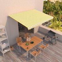 Berkfield Home Manual Retractable Awning 450x350 cm Yellow & White
