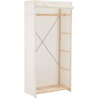 Berkfield Home Wardrobe White 79x40x170 cm Fabric | Size: 79 x 40 x 170 cm