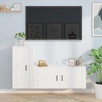 Berkfield Home 2 Piece TV Cabinet Set White Engineered Wood